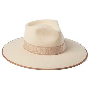 Lack of color ivory rancher hat